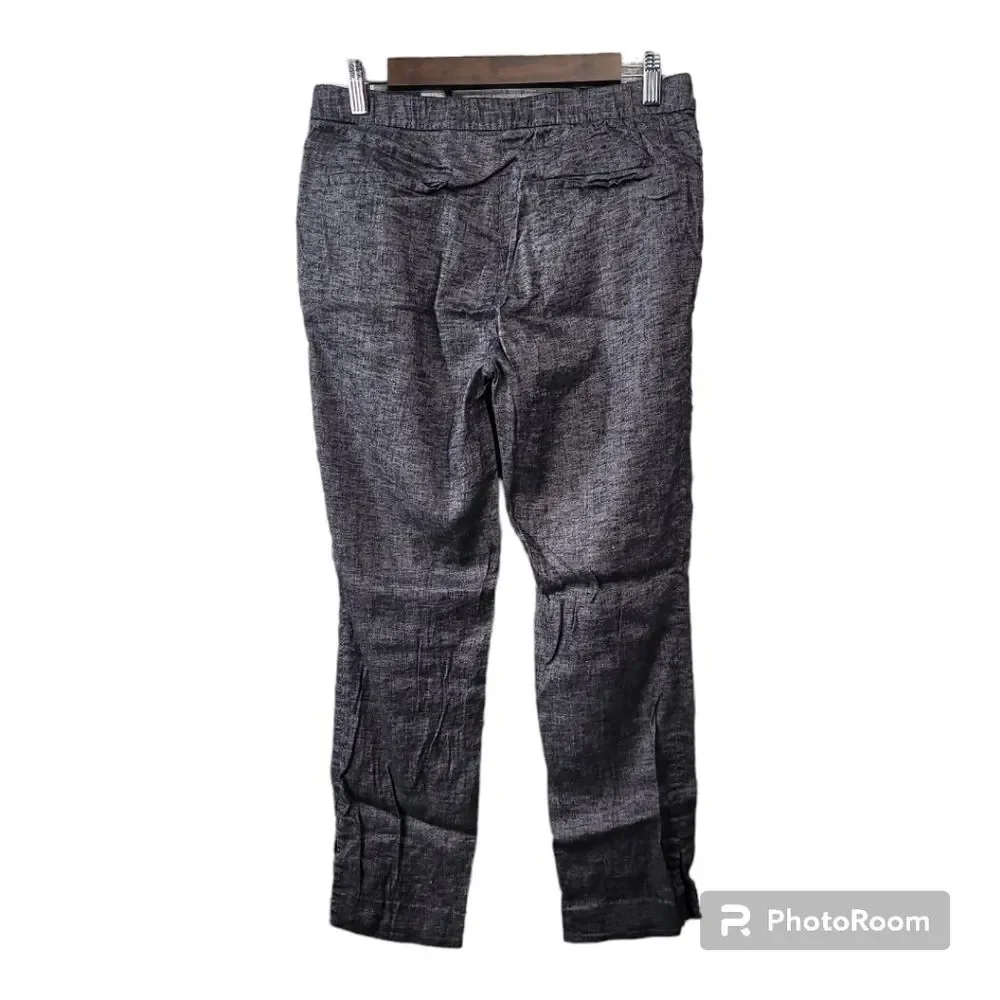 Theory Heather Grey Straightleg Ankle Pants with Pockets Womens Size 6